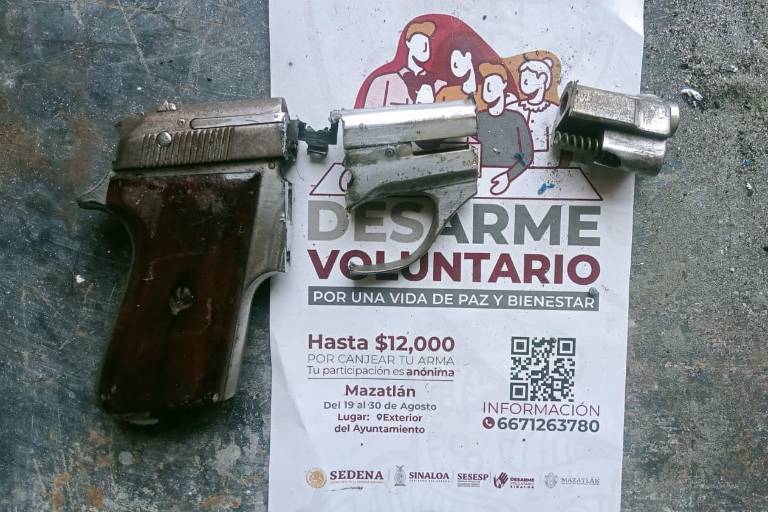 ’Desarme voluntario’ cierra semana con 11 armas y una granada mortero el pasado viernes