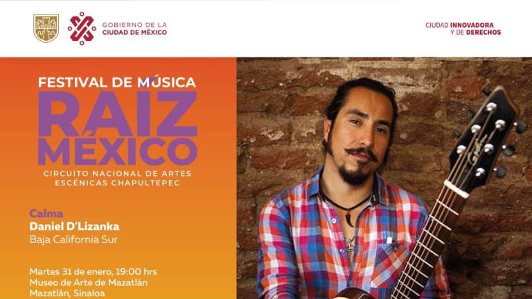 Daniel D’Lizanka ofrecerá un concierto el próximo martes 31 de enero en el Museo de Arte de Mazatlán.