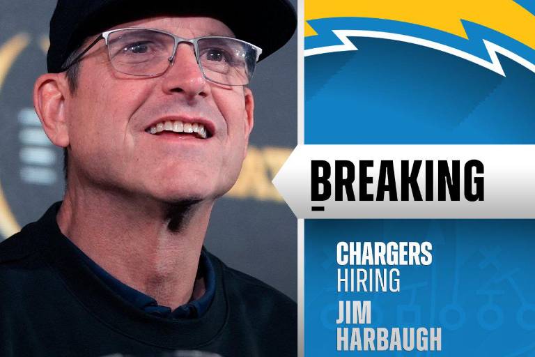 Los Chargers acuerdan con Jim Harbaugh para convertirse en su nuevo entrenador en jefe