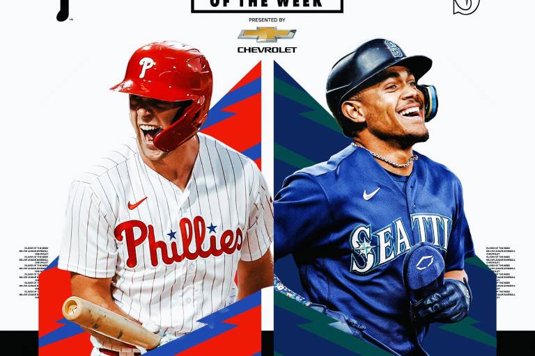 Julio Rodríguez y Rhys Hoskins brillan para ser los Jugadores de la Semana en las mayores