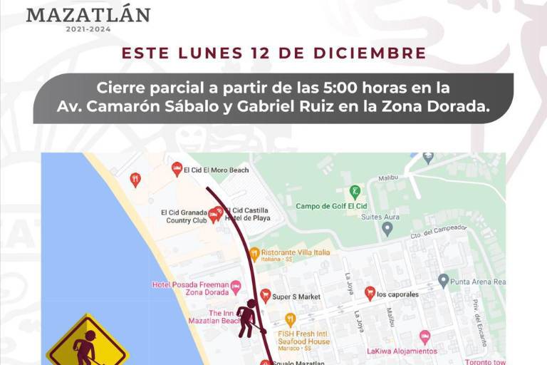 Cerrarán carril el lunes para retirar pasos elevados en la Zona Dorada