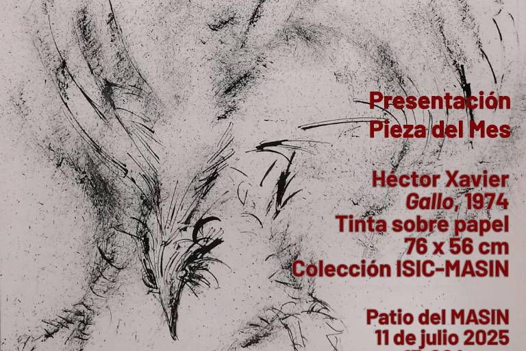 El dibujo ‘Gallo’, de Héctor Xavier, será Pieza del Mes en el Masin