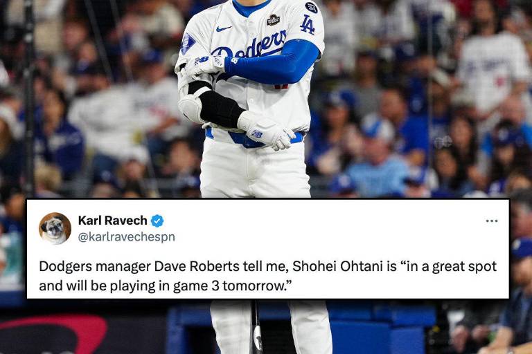 Dodgers esperan que Ohtani esté en la alineación para el Juego 3