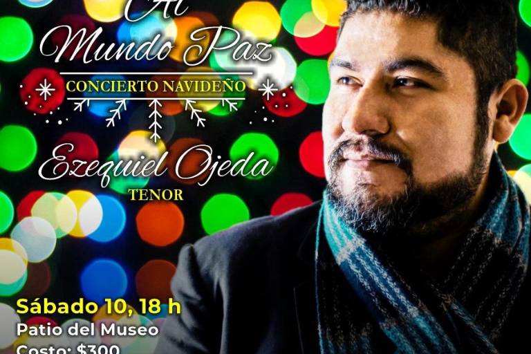 Ofrecerá el tenor Ezequiel Ojeda el concierto ‘Al mundo paz’