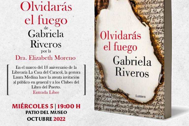 Gabriela Riveros presentará su libro ‘Olvidarás el fuego’