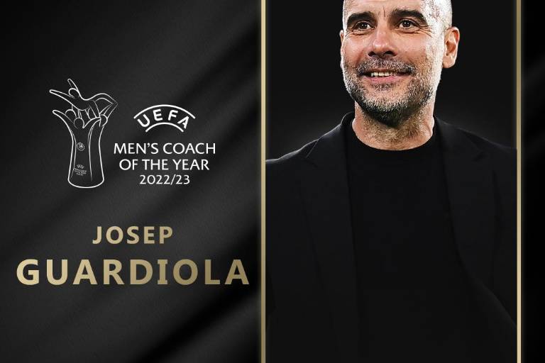 Pep Guardiola es premiado como entrenador del año