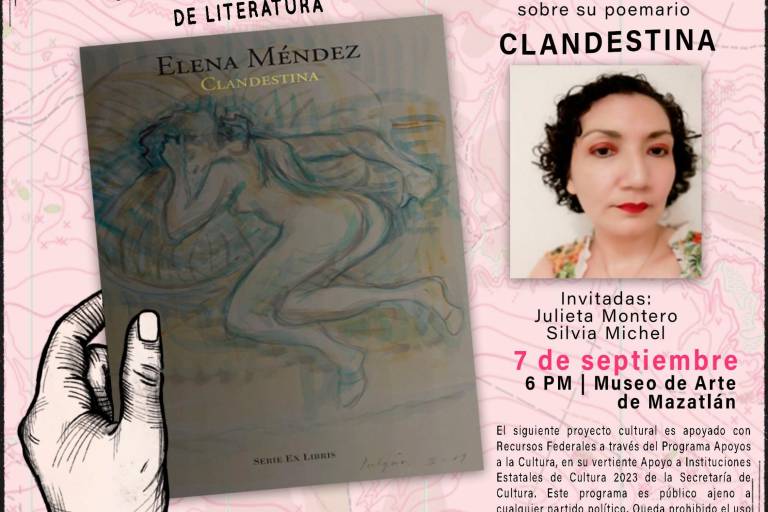 Presentará Elena Méndez ‘Clandestina’, en Mazatlán