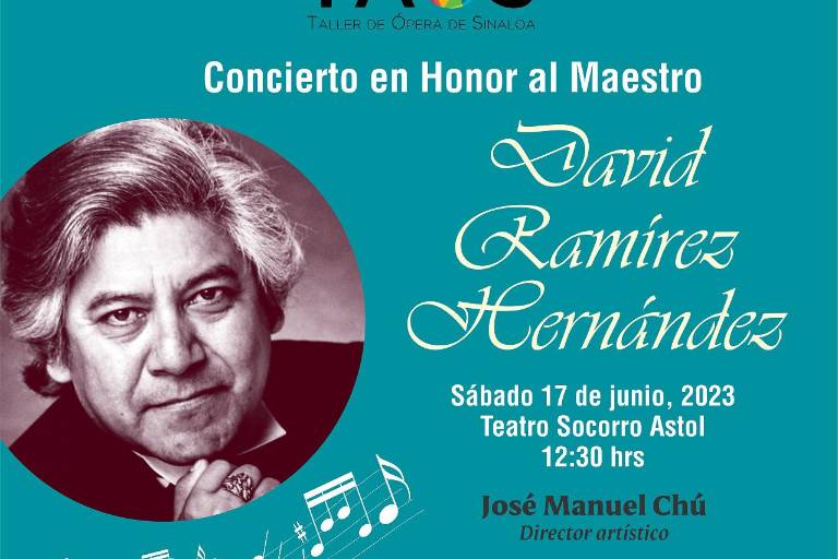 Reconocerán al tenor David Ramírez Hernández