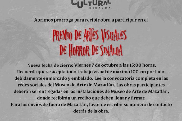 Este viernes cierran propuestas para el Premio de Artes Visuales de Horror 2022
