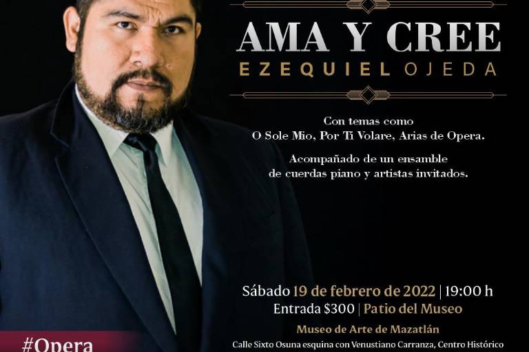 El tenor Ezequiel Ojeda presentará este sábado su disco ‘Ama y cree’