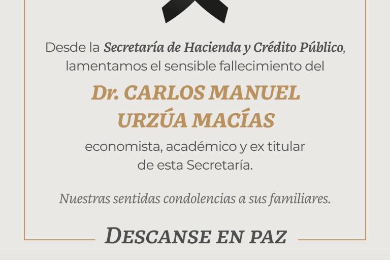 Xóchitl, Sheinbaum, Álvarez Máynez y otros políticos, lamentan la muerte de Carlos Urzúa