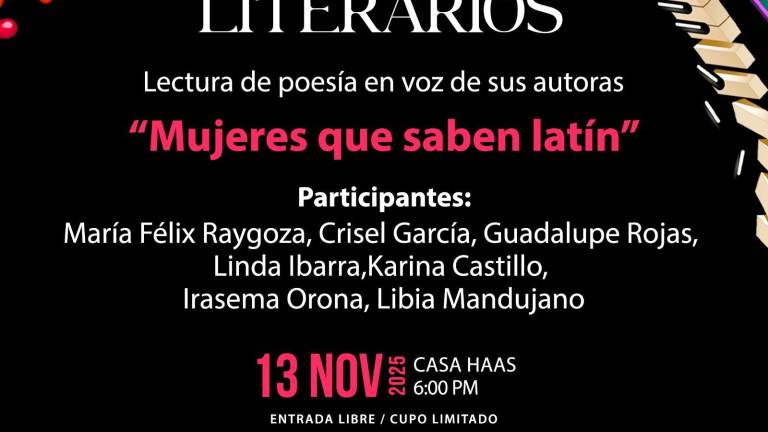 El programa se llevará a cabo este jueves 13 de noviembre en Casa Haas.
