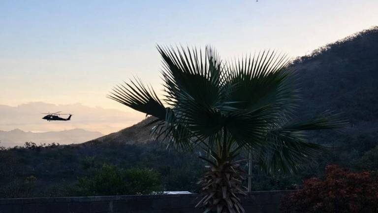 Fuerzas federales despliegan operativo terrestre y aéreo en la sindicatura de Jesús María, Culiacán.