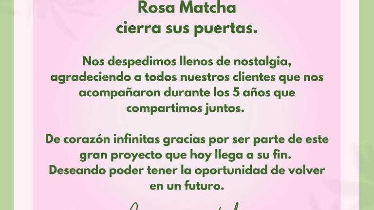 Aunque no anunció los motivos de su cierre, a partir de septiembre del 2024 han sido varios los restaurantes que han cerrado sus puertas.
