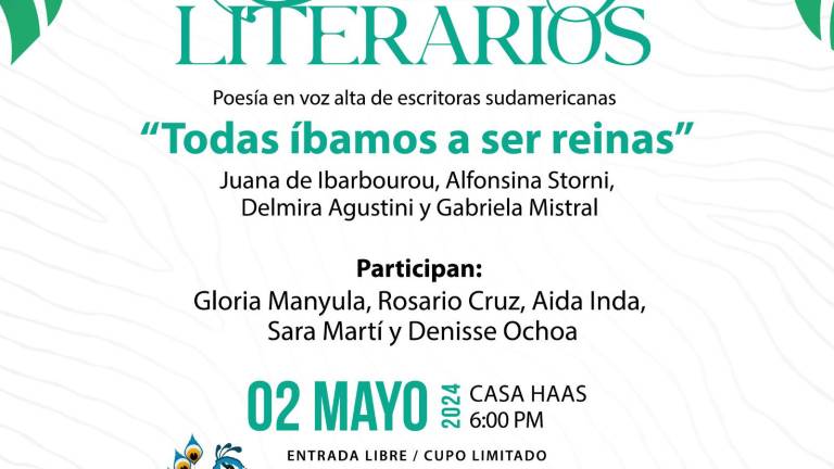 Coordinado por la poeta María Murillo, esta edición reunirá a un grupo de escritoras locales.
