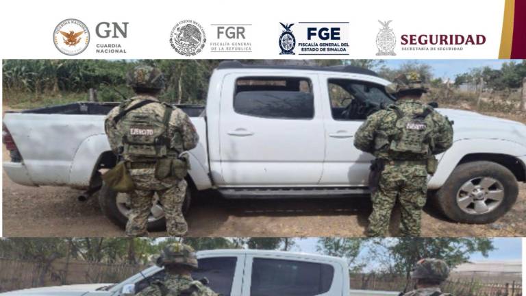 Elementos del Ejército localizaron en Cosalá dos camioneta que tenían reporte de robo.