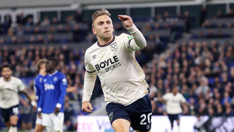 Jarrod Bowen logró salvar de la derrota al West Ham en casa del Everton.