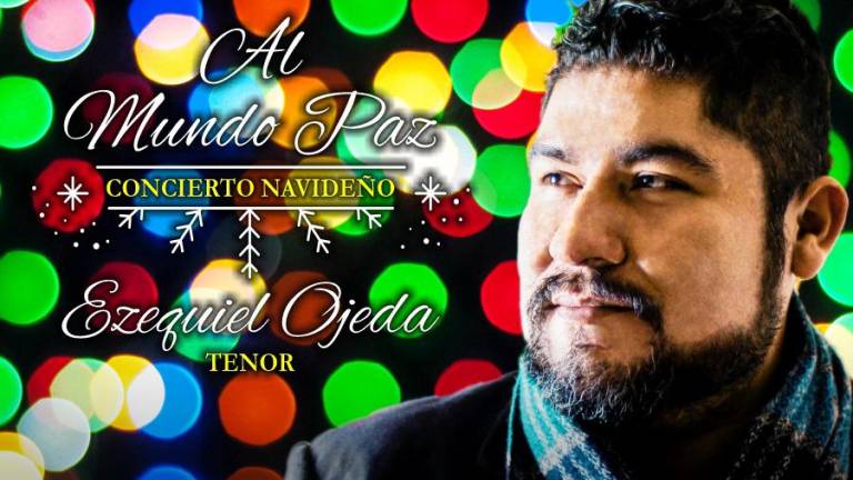 El próximo 10 de diciembre presentará el tenor Ezequiel Ojeda, el concierto navideño “Al mundo paz”, en el Museo de Arte de Mazatlán.