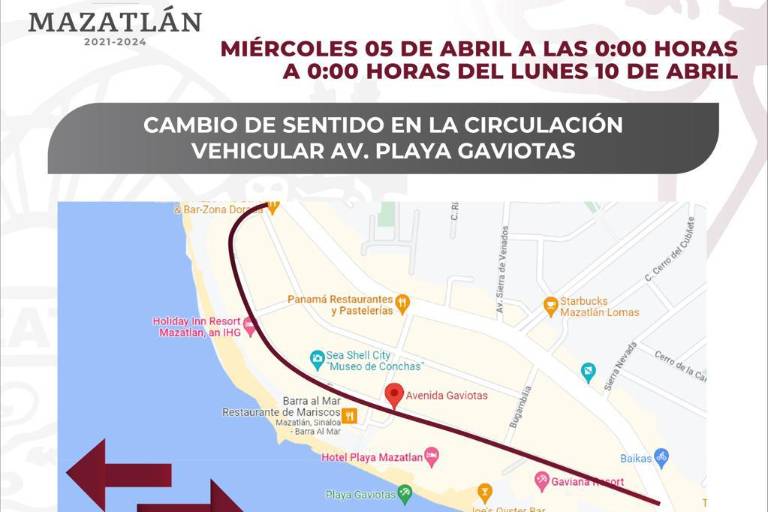 Recuerda: este miércoles es el cambio de sentido de la Avenida Gaviotas