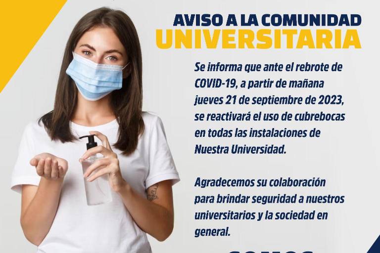 Regresará la UAS al uso del cubrebocas este jueves 21