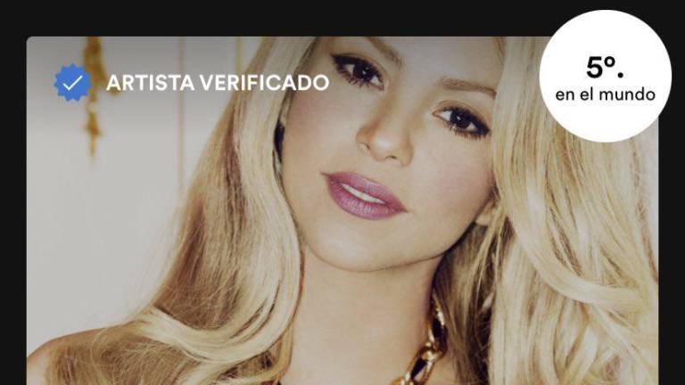 Presume Shakira que ocupa el quinto lugar entre los artistas más escuchados del mundo.