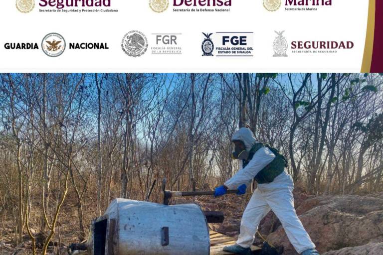 Ejército asegura un laboratorio clandestino en Elota