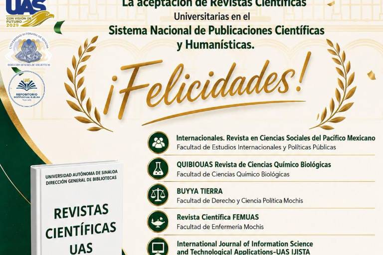 Proyecta la UAS su producción científica y humanística a más de 126 países; logra el ingreso de ocho revistas al Sistema Nacional de Publicaciones 2026