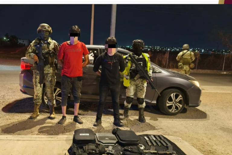 Detienen a menor de edad y a otro civil con armamento en Culiacán; también les aseguran un vehículo robado y droga