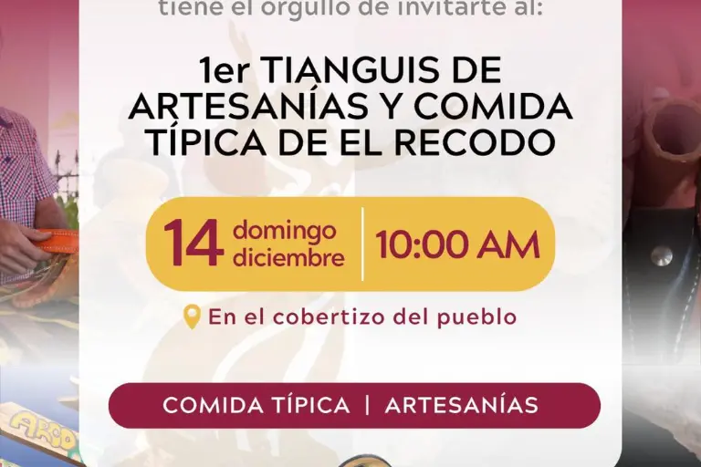 Invitan al primer Tianguis de Artesanías y Comida Típica de El Recodo