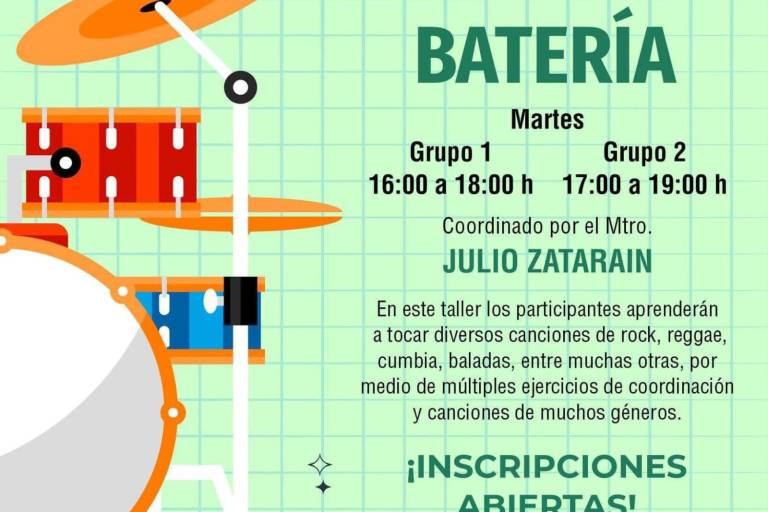 Invita Museo de Arte al taller de batería para todas las edades