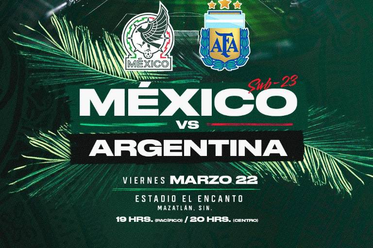 Destapan precios de boletos del México-Argentina Sub 23 en Mazatlán