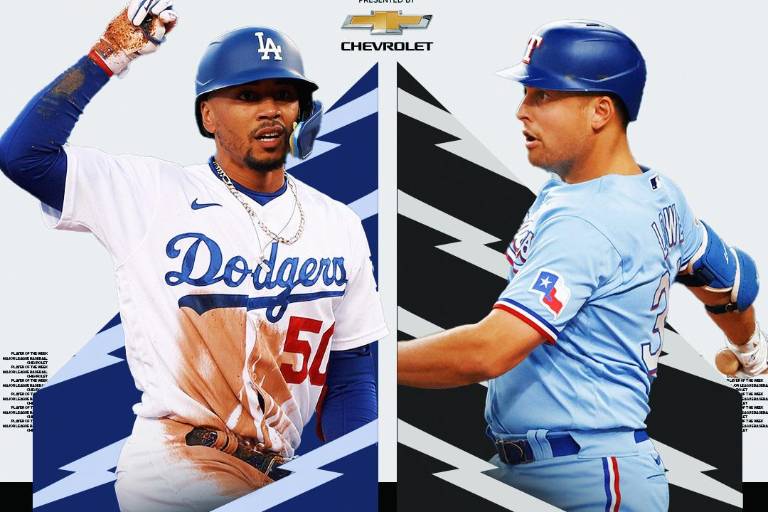 Mookie Betts y Nathaniel Lowe son los Jugadores de la Semana en las Mayores