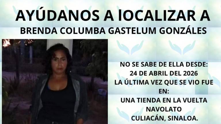 A Brenda Columba se le vio por última vez en el transcurso de este 24 de abril.