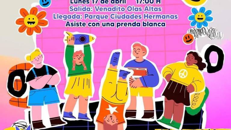 La ‘Caminata por las niñas y niños’ será este lunes 17 a las 17:00 horas, partiendo de el monumento El venadito en Olas Altas y termina en el Parque Ciudades Hermanas.