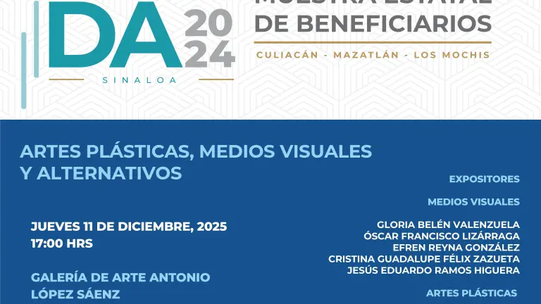 En la Galería de Arte Antonio López Sáenz continúa la Muestra Estatal de Beneficiarios del Programa de Estímulos a la Creación y Desarrollo Artístico en Sinaloa