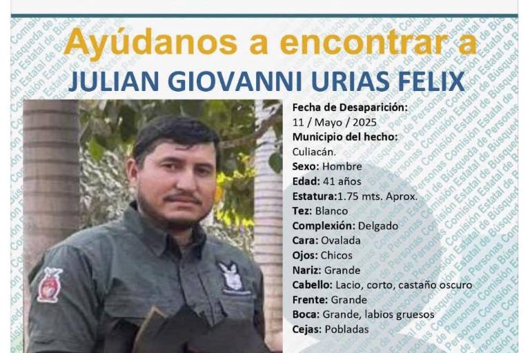 Localizan con golpes a agente de la Policía de Investigación reportado como desaparecido en Culiacán