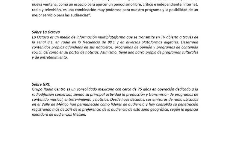 Carmen Aristegui regresa a la TV abierta después del golpe de censura en el sexenio de Peña Nieto