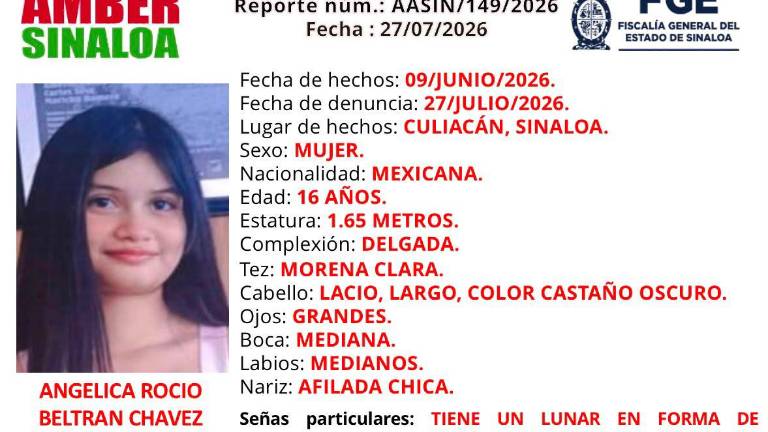 Angélica Rocío tiene mes y medio desaparecida.
