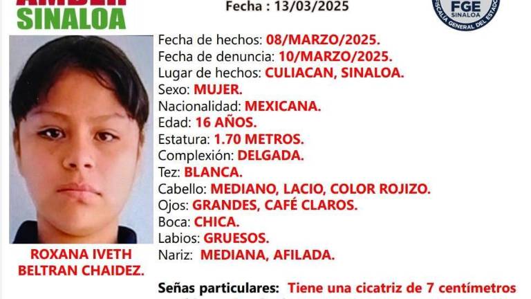 Las autoridades consideran que su integridad podría estar en riesgo, ya que podría ser víctima de un delito.