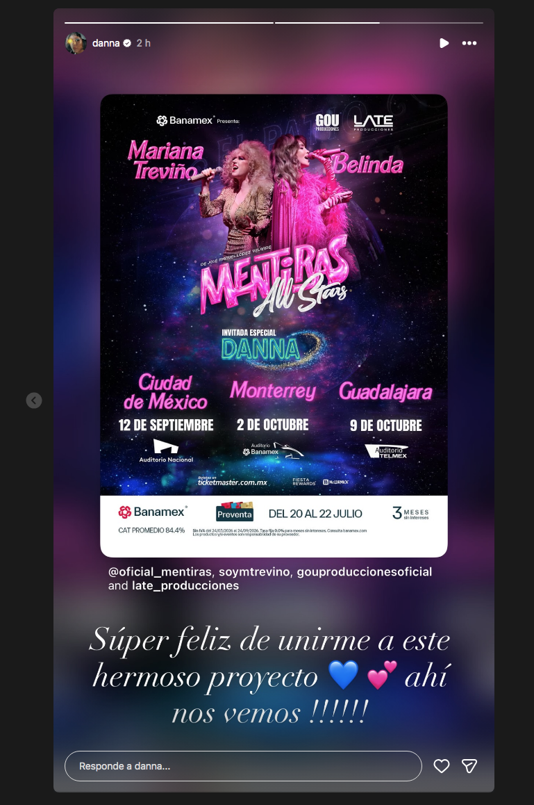 $!Se suma Danna al elenco del musical ‘Mentiras All Star’