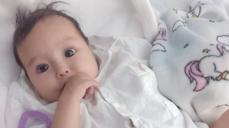 La bebé Victoria Elizabeth, de solo 5 meses y medio y originaria de Mazatlán, sigue hospitalizada en Querétaro, luchando contra un tumor abdominal.