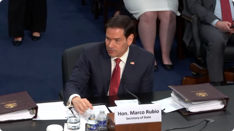 Marco Rubio, Secretario de Estado de Estados Unidos, en su comparecencia en el Senado.
