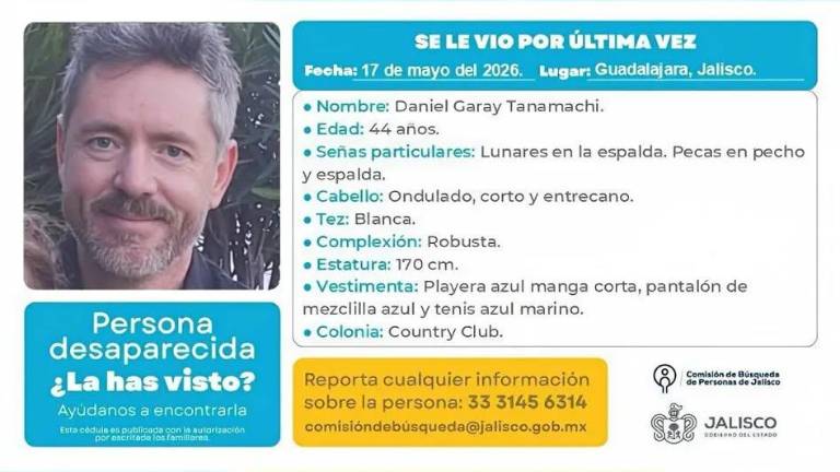 Autoridades han emitido una ficha de búsqueda por la desapareción del empresario sinaloense Daniel Garay Tanamachi.
