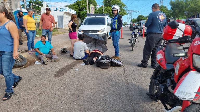 Dos personas resultan lesionadas en choque en Culiacán