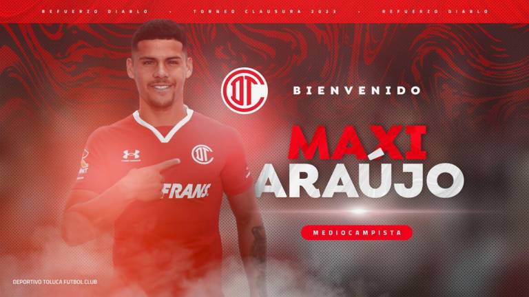 Maxi Araújo es el nuevo refuerzo del Toluca para el Clausura 2023.