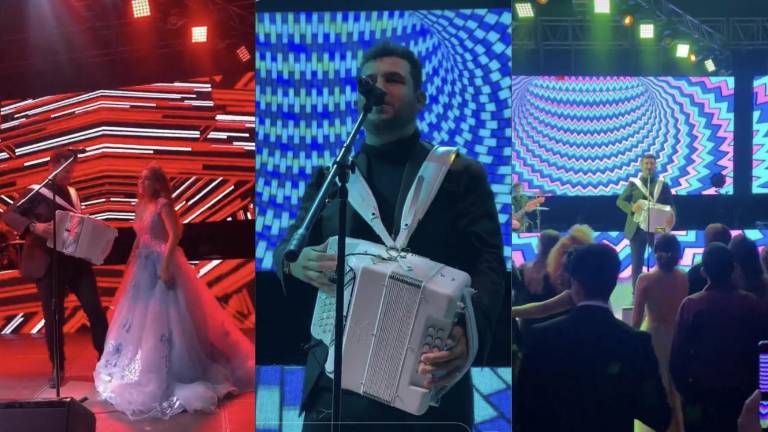 Edén Muñoz tocando en los XV año de Valeria Nordahl Haro