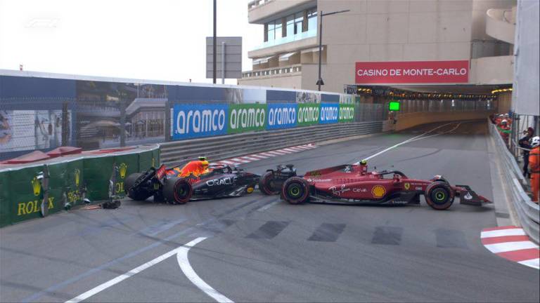 Checo Pérez choca en la Q3; largará tercero en el Gran Premio de Mónaco