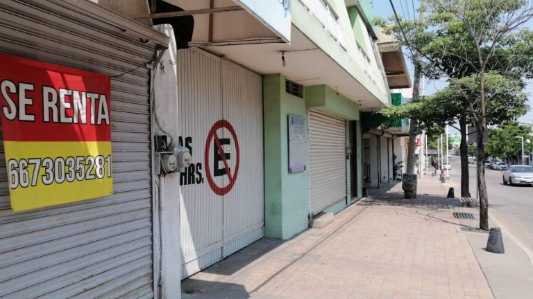 Centro de Culiacán sigue lleno de locales vacíos y en renta debido a la pandemia
