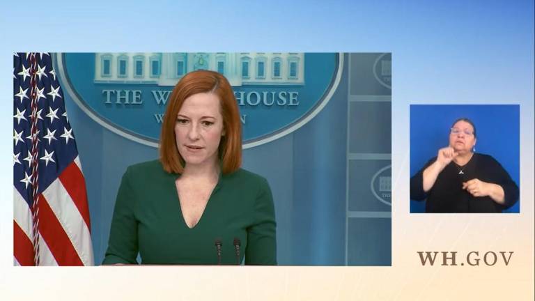Jen Psaki, Secretaria de Prensa de la Casa Blanca.
