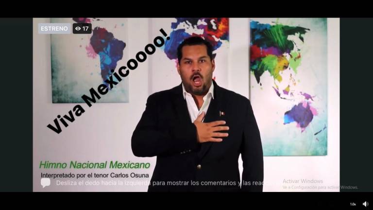 Desde Austria para el mundo, el tenor mazatleco Carlos Osuna se suma a las Fiestas Patrias entonando el Himno Nacional Mexicano